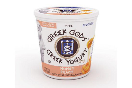 Greek Gods honey peach yogurt - feature