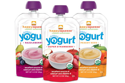Happy Family Greek yogurt pouches - feature