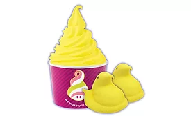 Peeps flavored frozen yogurt from Menchies