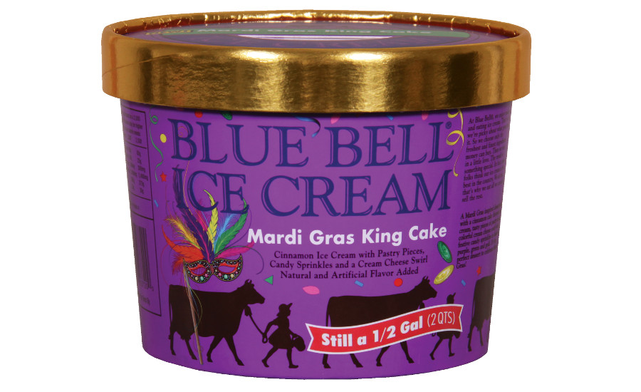 Blue Bell releases Mardi Gras King Cake ice cream 20180202 Dairy