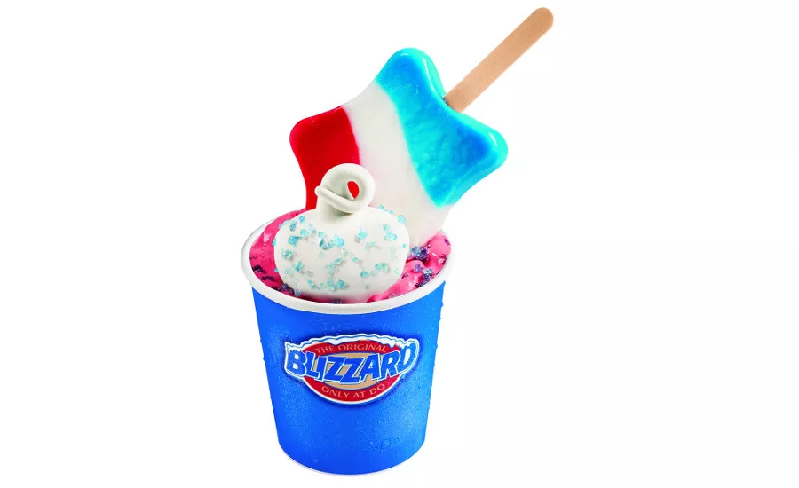 Dairy Queen Star Spangled Banner Blizzard treat