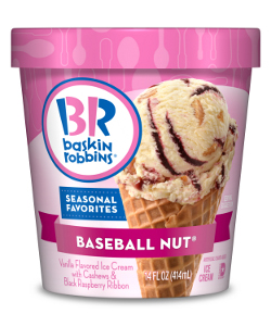 Baskin-Robbins Baseball Nut ice cream