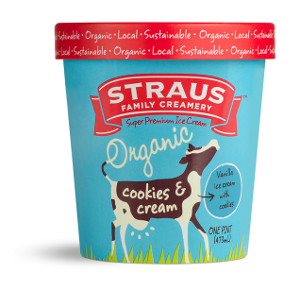 Straus Organic ice cream - Cookies and Cream