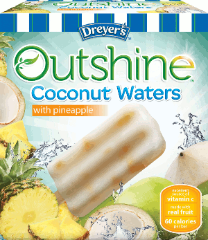 Outshine coconut water fruit bars from Dreyer's Edy's