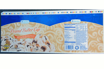 Albertson ice cream label