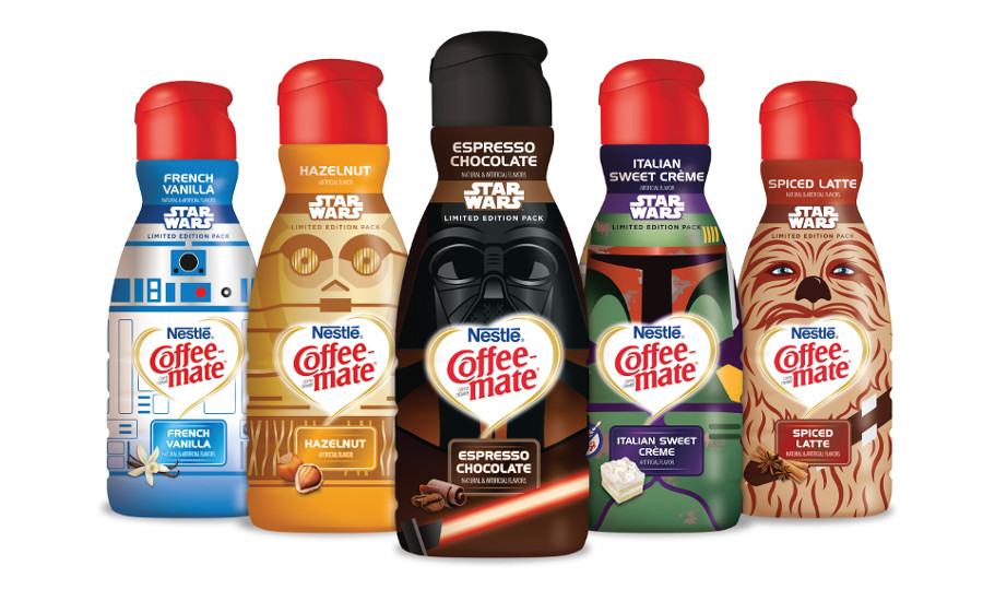 Nestlé's Coffee-mate releases limited-edition Star Wars-themed creamer  bottles, 2015-11-19