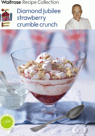 Waitrose Diamond Jubilee Strawberry Crumble Crunch for Queen Elizabeth II Diamond Jubilee dairyfoods.com