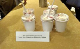 Kemps 2017 Innovative flavor winner sweet me strawberry rhubarb cobbler ice cream