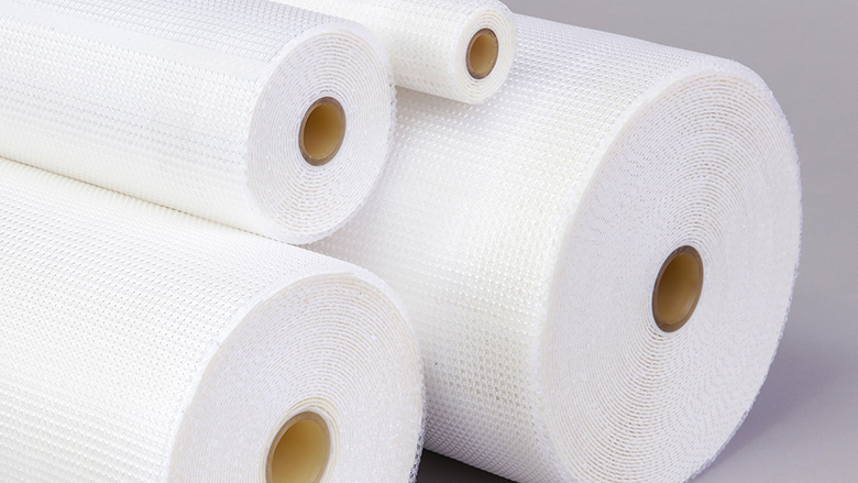 Rolls of Kovalus Separation Solutions (KSS) Sani-Pro spiral-wound elements on a gray background.