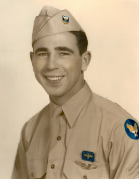 A young Joseph Gallo in his Army photo wearing a uniform.