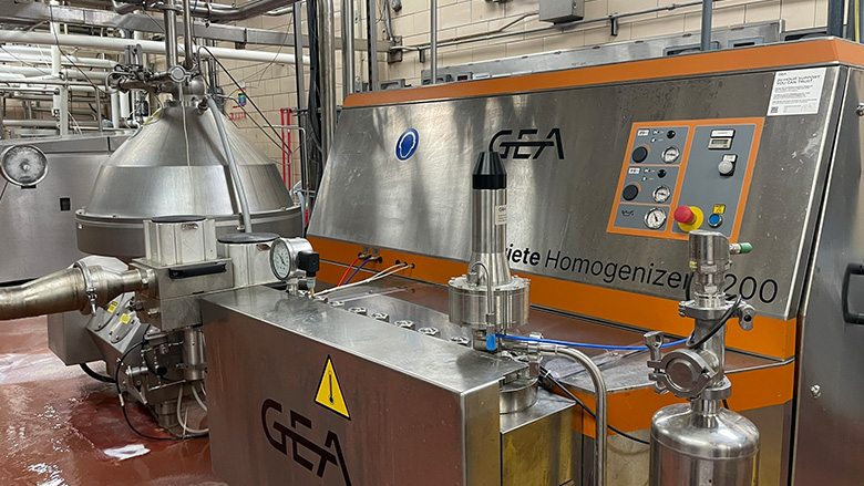 GEA Ariete Homogenizer inside the Maola plant.