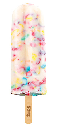 Frios Gourmet Pops Fruity Cereal flavor on a white background.