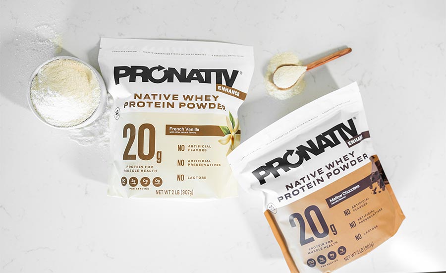 Two packages of Lactalis’ Pronativ Native Whey Protein