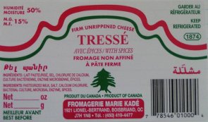 Marie kade cheese recall label