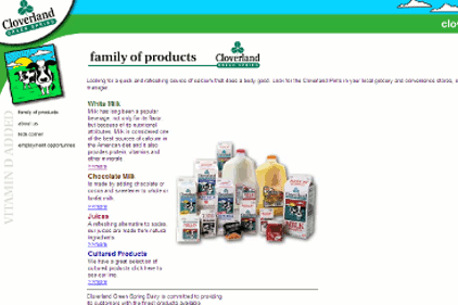 Cloverland dairy home page