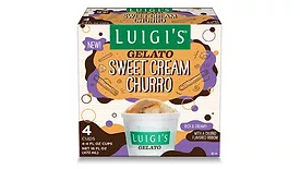 Luigi's Sweet Cream Churro Gelatto
