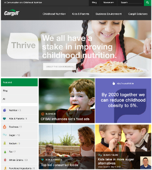 Cargill is launching www.childhood-nutrition.com