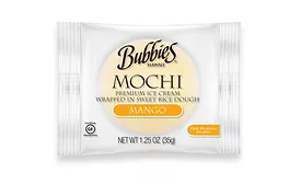 Bubbies mochi ice cream new packaging